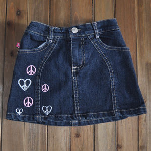 Peace & Love Jean Skirt